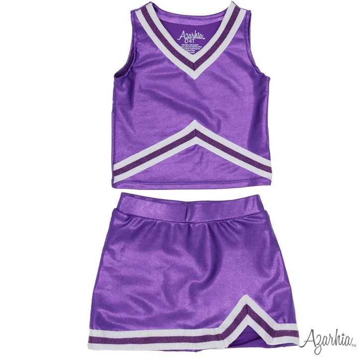 Shimmer Cheer Suit in Purple Game Day