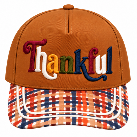 Embroidered "Thankful" Hat