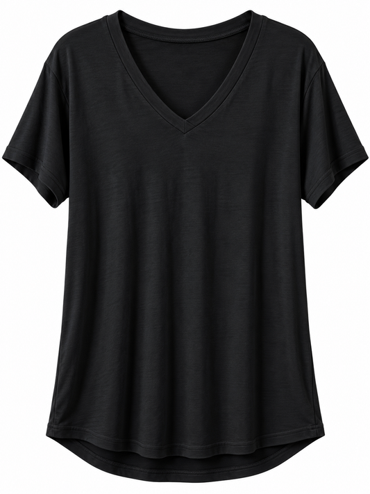 Soft V-Neck Short Sleeve
