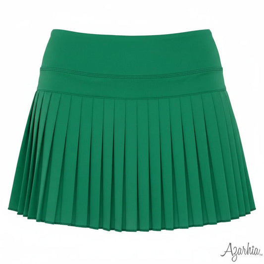 Mini Pleated Skort in Solid Kelly Green
