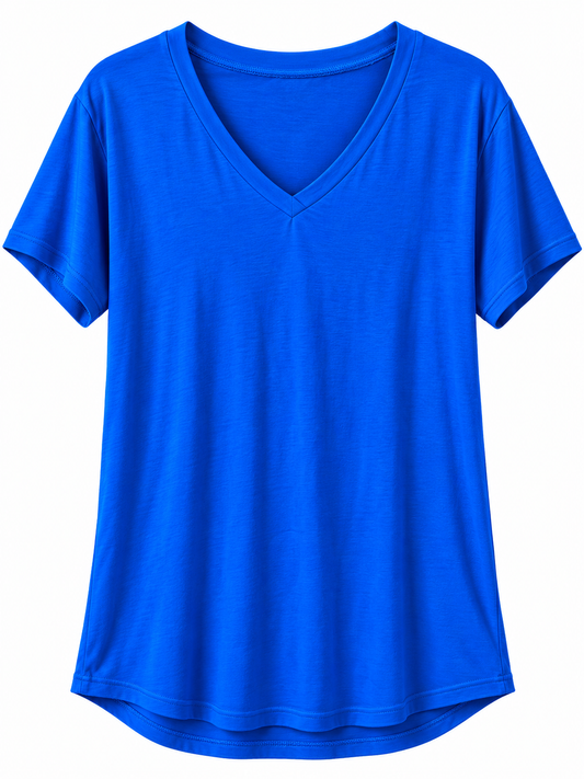 Soft V-Neck Short Sleeve