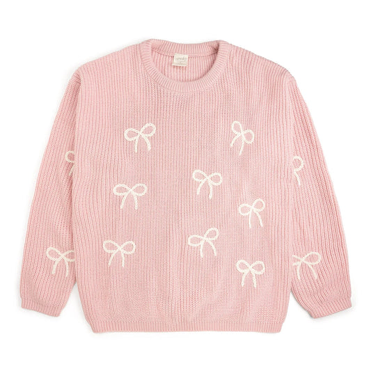 All Over Bows Knit Sweater