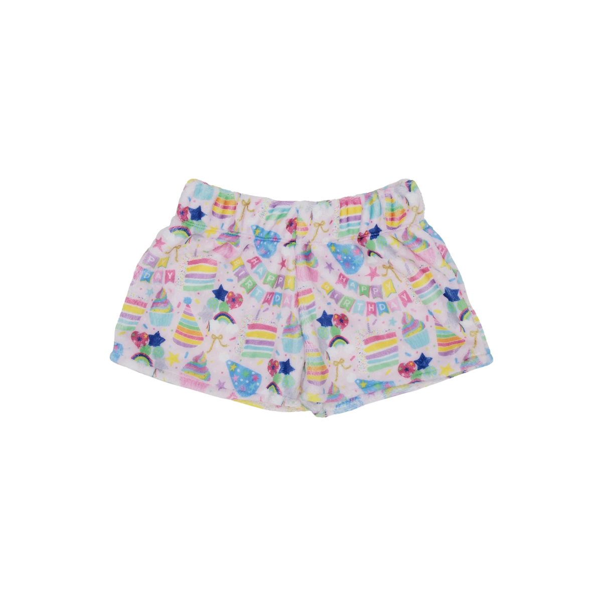 Birthday Collage Fuzzy Shorts