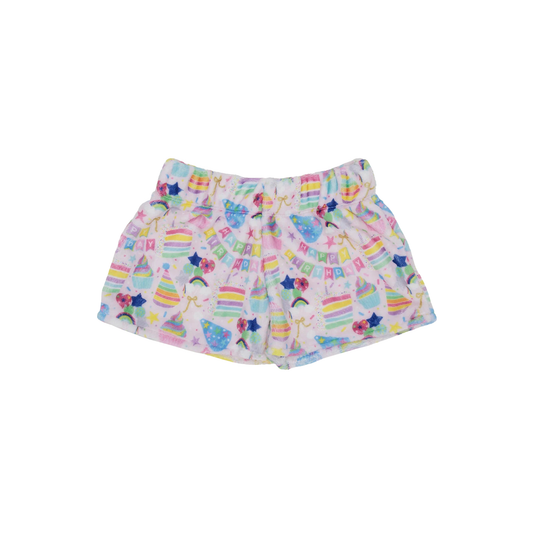 Birthday Collage Fuzzy Shorts