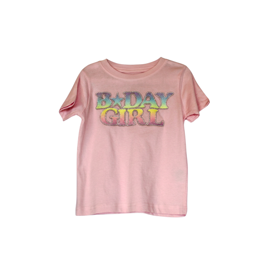 BDay Rhinestone T-Shirt - Pink