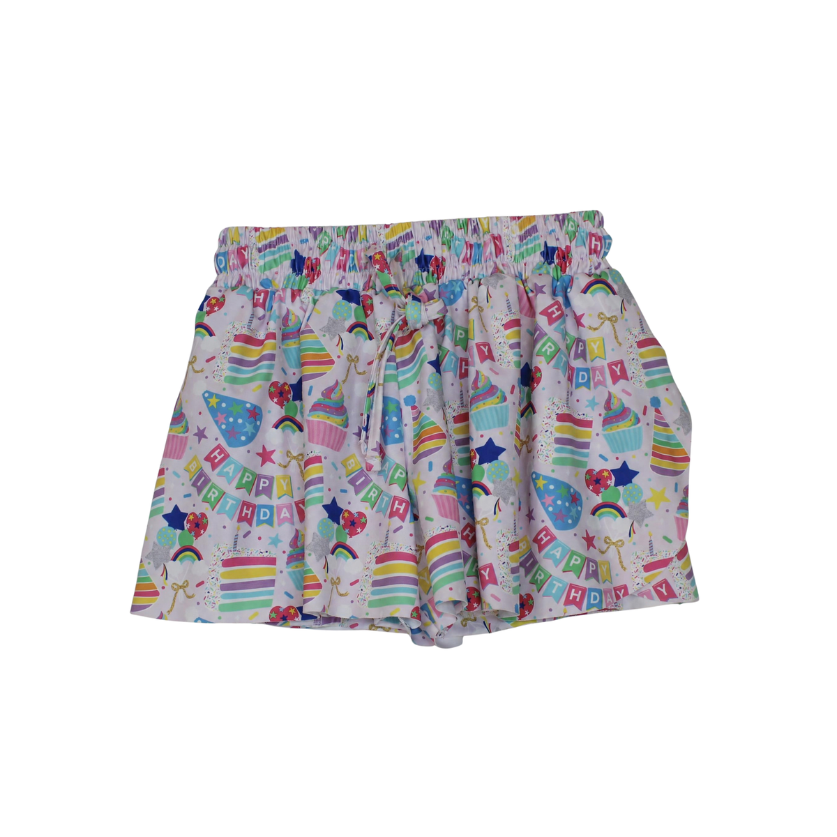 Birthday Collage Butterfly Flowy Short