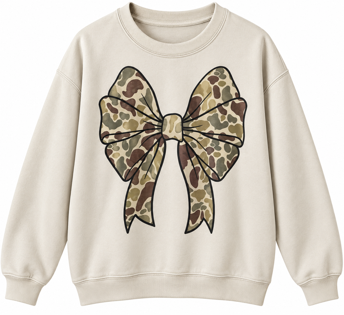 Camo Bow Sweatshirt