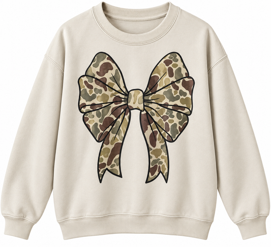 Camo Bow Sweatshirt