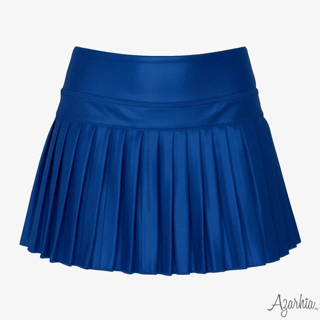 Girls Mini Pleated Skort in Royal Shimmer
