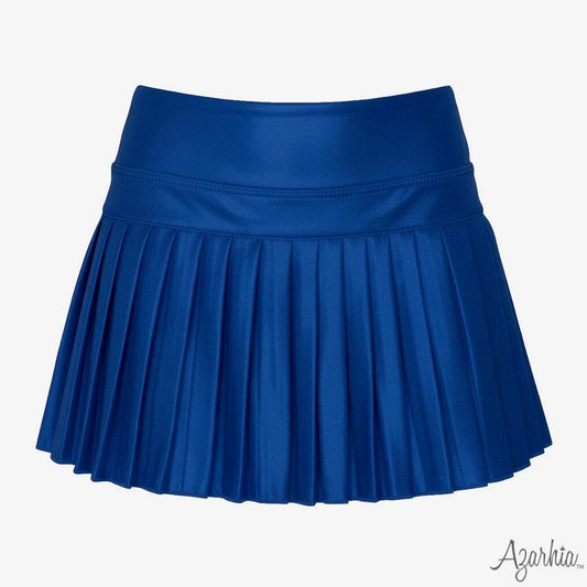 Girls Mini Pleated Skort in Royal Shimmer