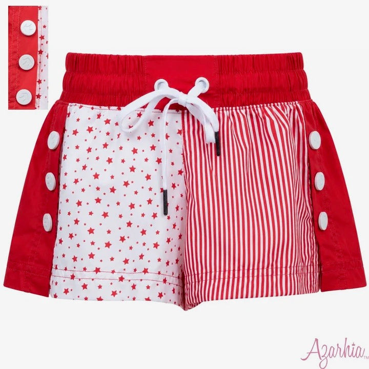 Stars and Stripes GD Color Block Short Red