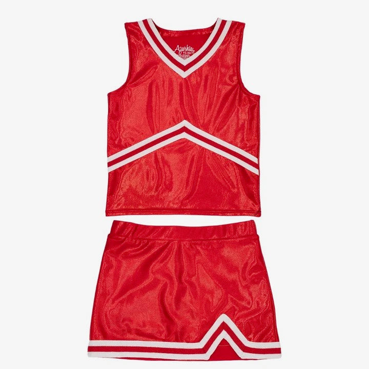 Shimmer Cheer Suit in Red Game Day