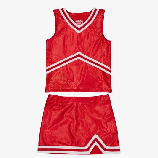 Shimmer Cheer Suit in Red Game Day