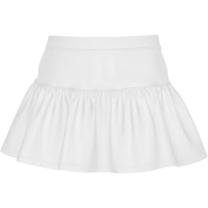 Gathered Skort in White Shimmer
