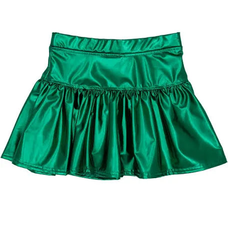 Metallic Green Skorts