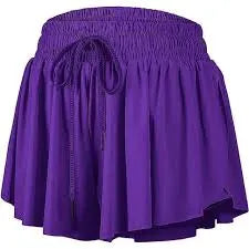 Butterfly Flowy Short in Purple