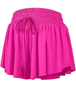 Butterfly Flowy Short in Magenta