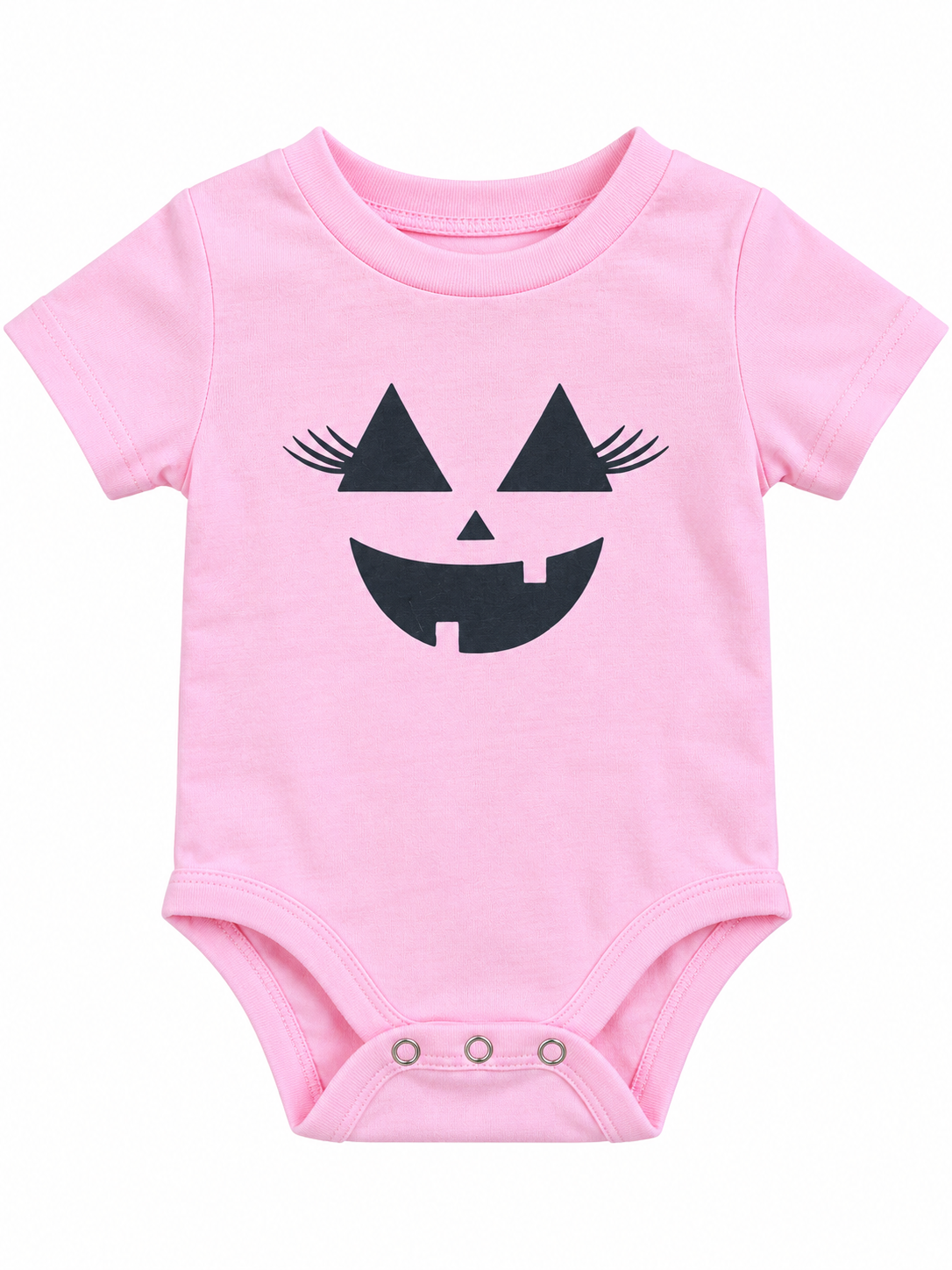 Baby Pink Pumpkin with Wink Onesie