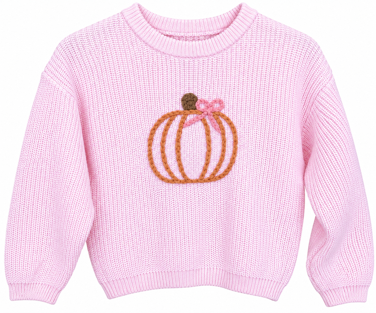 Pink Pumpkin Knit Sweater
