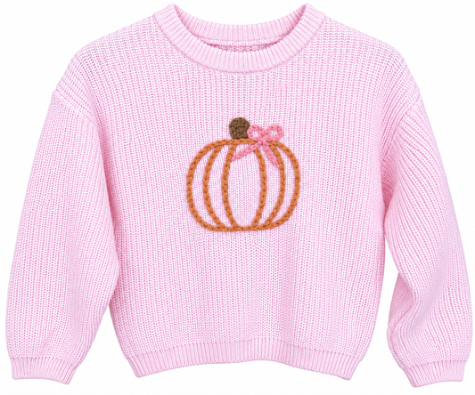 Pink Pumpkin Knit Sweater