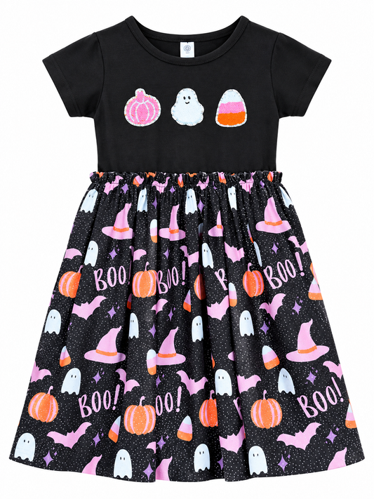 Boo Patch Tutu Dress