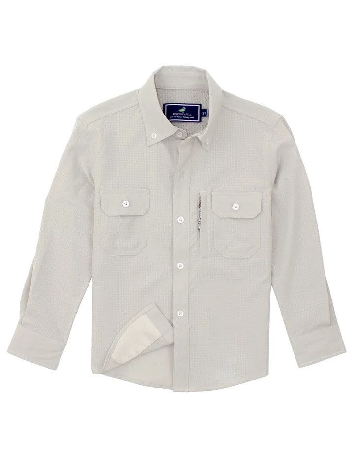 Boys Reeltech Fishery Shirt Pewter