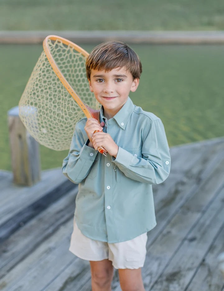 Boys Reeltech Fishery Shirt Jade