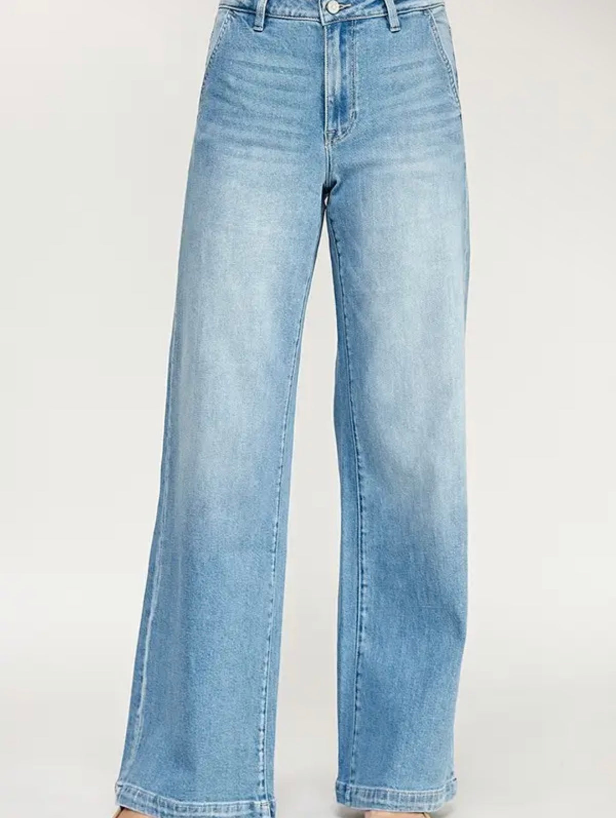 Light High Rise Comfort Palazzo Jeans
