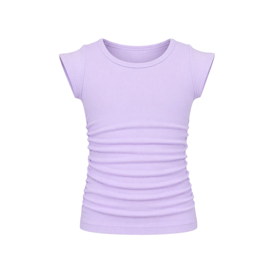 Ruched Top Solid Purple