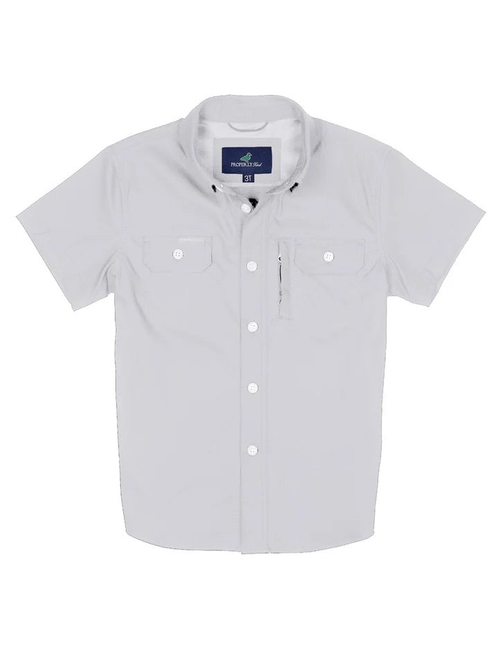 Boys Scout Shirt Ice Grey